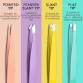 1Pcs 4 Color Professional Eyebrow Tweezers Tongs Trimmer Profiler For Eye Brows Facial Nose Hair Removal Makeup Remover Tools. 