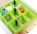 12 Pcs DIY Plastic Grid Drawer Dividers Adjustable Sock Underwear Dresser Organizers for Stationary Storage. 