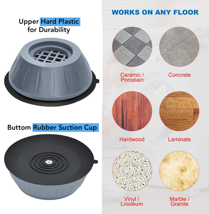 Pack%20of%204%20Anti%20Vibration%20Washing%20Machine%20Feet%20Mats%7C%20Anti%20Slip%20Skid%20Noise%20Cancelling%20Lifting%20Base%20Universal%20Size%20Washer%20Dryer%20Shock%20Absorber%20Dampers%20Stand%20Pads%7C%20Rubber%20Legs%20Foot%20Pads%20for%20Furniture%20Fridge%20Refrigerator%20Kitchen%20and%20Home%20Appliance%20-%20Image%202