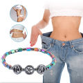 Weight Loss Slimming Anklet Bracelet -Magnetic Therapy Colorful Gallstone Hematite Chain Stimulating Acupoints Slim Bracelet. 