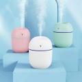 Portable Mini Air Humidifier USB Desktop Humidifier for Car Bedroom Air Diffuser  Mist Maker Sprayer with LED Night Lamp. 