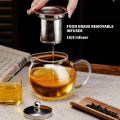 Glass Teapot with Heat Resistant Stainless Steel Infuser, Borosilicate Glass Teapot, Glass Tea Kettle, Loose Blooming Leaf Tea. 