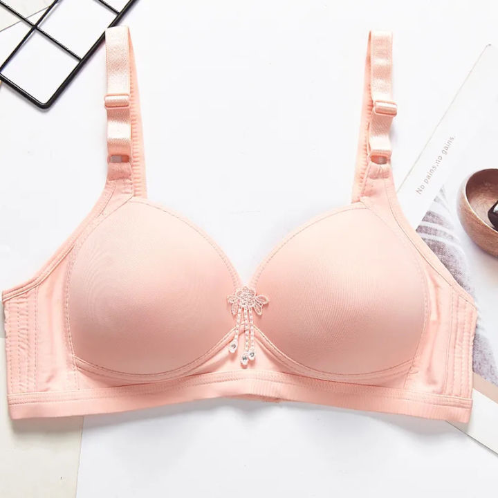 Plain Foam Padded Bras for Women adjustable Straps Non Wired Bra for Girls Soft Push up Brazer