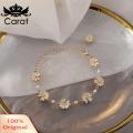 Carat Ladies Bracelet Temperament White Flowers Charm Ladies Bangle. 