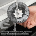 Steel Wire Ball Cleaning Supples Round Handle Design Cleaning Brush Decontamination Kitchen Cleaning Brush Dishwashing Wire Ball 1Pcs. 