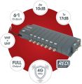 Labgear LDA2061LR 6 Way Distribution Amplifier - 4G­ Filtered Amp For TV/FM/DAB­ Signals For 6 TVs RED Compliant. 