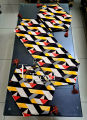 TABLE MAT, 3 PCS TABLE MAT, TABLE MAT SET AND RUNNER FOR CENTER TABLE, DRESSING TABLE, AND SIDE TABLE MAT, FURNITURE MATS ,PRINTED TABLE MAT,SIZE OF LARGE PIECE 12 X 36 INCHES AND SMALL PIECE 12 X 18 INCHES. 