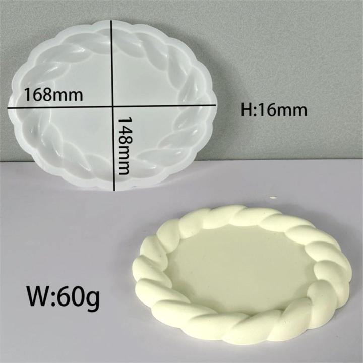Oval Making Plaster Resin Molds Ornaments Coaster Jewelry Display Tray Silicone Mold Storage Rack
