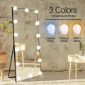 Vanity Light LED Bulbs for Makeup Mirror Stand | 10 Bulbs with 3 Light Modes. 