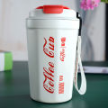 Coca-Cola Coffee Cup 304 Stainless Steel Vacuum Insulation Cup Car Accompanying Cup Portable Rope Water Cup. 