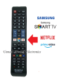 SAMSUNG Smart LED TV Remote Control with Netflx & Prime Video Button. 