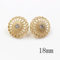 10pcs/lot Hollow Style metal buttons Gold for clothing sweater coat decoration shirt buttons accessories DIY JS-0278. 