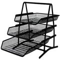Heavy Duty Metal 3 Tier story Desktop Document Letter Tray / Office 3 Tier Heavy Duty Metal Desktop Letter Tray / File Organizer Sorter Desk Document Organizer /  Shelf Tray Magazine Holder Paper. 