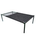 Fixed Iron Bed - Grey & Blue(Iron Charpai). 
