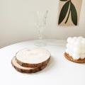 Natural Wood Round Coasters Set Wooden Coasters Coffee Tea Mug Drinks Holder Cup coaster. 