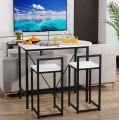 3-Piece Bar Table Set, Kitchen pub Dining Table and 2 Stools New Luxury Dining Table set. 
