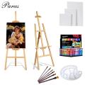 34 Piece Art Painting Supplies Set. Kit Includes Easel, Canvases, and Acrylic,. Ideal for Beginner Artists & Professional. Perfect for Adults. 