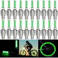 Car Accessories Tyre LED Light Universal Valve Stem LED Dust Cap Decoration Fluorescence Light Cover For Bike Bicycle Car Motorcycle Wheel Tire Light Lamp 1 Pair - Green. 