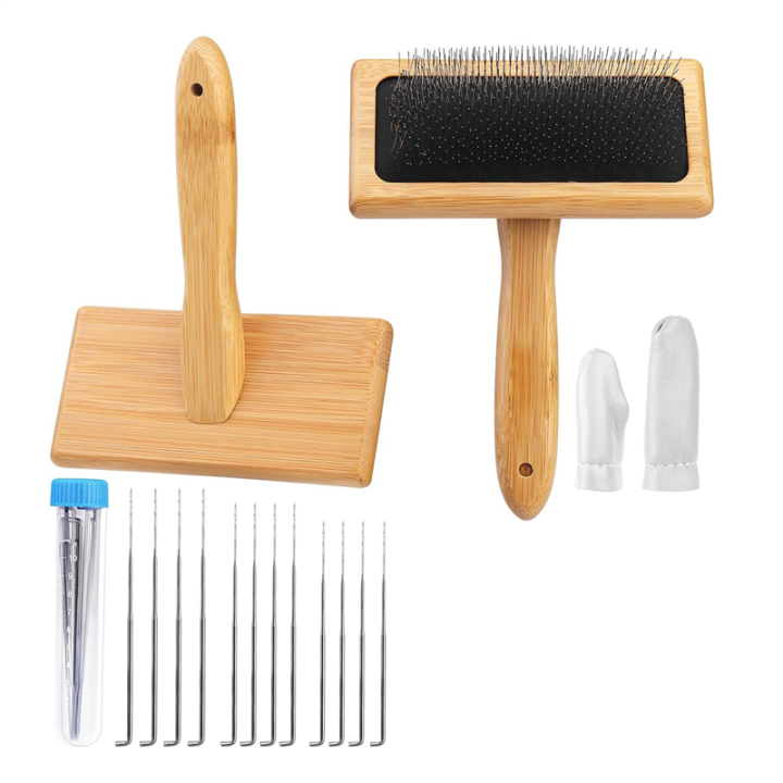 2 Pcs Wool Carders, Hand Carders for Wool Needle Felting Brush