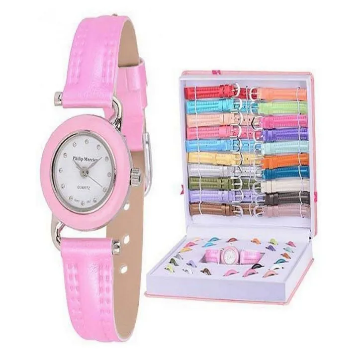 Watchify%20Multicolor%20Interchangeable%20Watch%20Gift%20Set%20for%20Girls%20%7C%206%20Straps%20/%2011%20Straps%20Watch%20for%20Women%20-%20Image%205