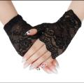 Black Fingerless Net gloves Fashionable Breathable Summer & Winter Season For Girls. 