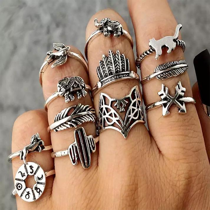 12Pcs%20Antique%20Silver%20Rings%20Vintage%20Jewelry%20for%20Woman%20-%20Image%203