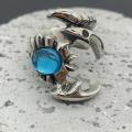 Newest Design Cool Punk Mens Boy Purplish Blue Stone Scorpion Ring 316L Stainless Steel Wholesale blue crystal scorpion ring. 