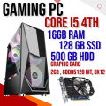 RGB Gaming PC with 4 RGB Fans, H81 Motherboard, Core i5 4th, 16GB RAM, 128GB SSD, 500GB HDD,  Nvidia Geforce GT 740 2GB Graphic Card. 