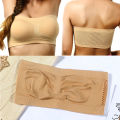 New Style Non Padded Top Tube Bra for Women Strapless Bras for Teenage and Training Ladies in Beige Color Fits 30 to 38 Bra Size. 