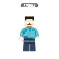 10pcs/set Minecraft Figures Building Zombie Villager Skeleton Pillager Blocks Bricks For Children Gift Toys X0324. 