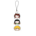 Demon Slayer Keychain Cartoon Acrylic Kamado Tanjirou Hashibira Inosuke Anime Long Pendant Mobile Phone Chain Car Key Ring Gifts. 