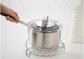 Stand - Pan Stand - Stainless Steel Pan Stand - Heat Resistant Hot Pot And Pan Stand (Round Shape) 20 cm Size.. 