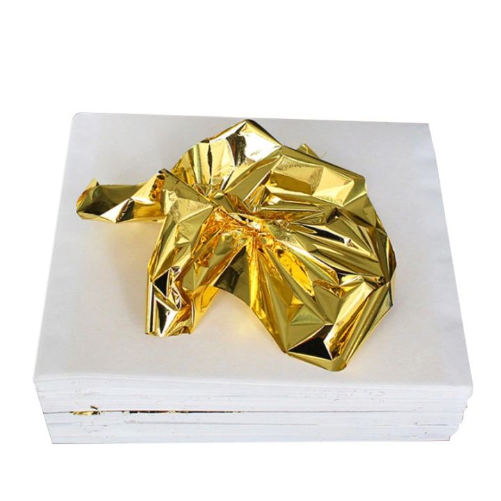 Pack of 1 Gold Foil Leaf Paper, Silver Leaf Foil Paper for Art & Crafts, & Epoxy Resin Art.
