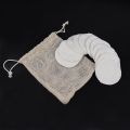 【HOT】 12PC Reusable Cotton Pads Makeup Remover Pads Washable Round Bamboo Make Up Pads Cloth Nursing Pads Skin Care Tool Skin Cleaning. 