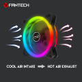 FANTECH FC 124 Turbine RGB Ring Colorful LED Silent Cooling Fan. 