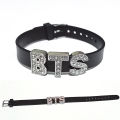 BTS Lover wristband Silver Stainless Zircons Wristband - Best Gift - Birthday Present. 