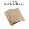 Pack of 100 Sheet of Brown Craft Card  Craft Liner Card  280 Gram Thickness  Premium Quality A4 Size. 