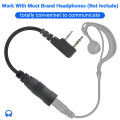 BAOFENG 2 Pin to 3.5mm Walkie Talkies Earpiece Adapter,Headset Adapter Cable Compatible with BAOFENG UV-5R BF-888S Two Way Radio. 