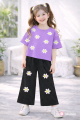 Eid Collection Kids Girls T-Shirt & Flapper Set | Soft Cotton Top with Printed Palazzo | Ages 1–10 Years. 