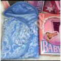 Baby Blanket Baby Wrapper Blanket With Buttons Baby Best Quality Baby Super Soft Baby Blanket With Hood Embossed Infant Cot Blanket Washable Cradle Bed Blanket Toddler Winter Cozy For Newborn Up to 3 Years - Bet Babies Newborn Baby Gift. 