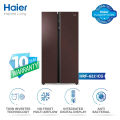 Haier 22 Cu Ft / Side by Side Digital Inverter / HRF-622ICG ( Twin Inverter Technology + Digital Control Panel + Turbo Fan + Longer Freshness + DEO freshness + Inverter Compressor +  Glass Doors ) Chocolate Colour / Refrigerator / 10 Years Warranty. 