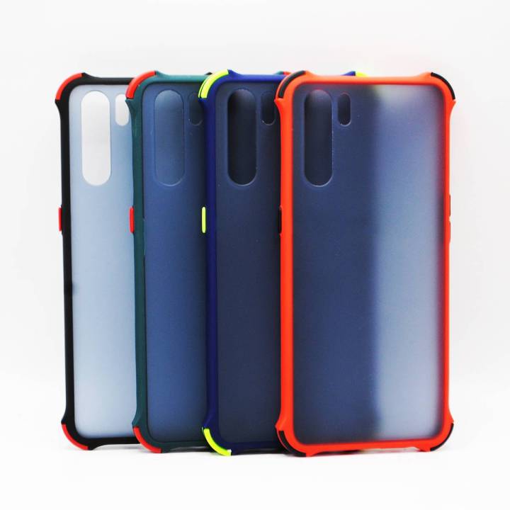 Oppo A91 Back Cover Smoky Matte Bumper Armor Case For A91