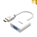 Moread HDMI to VGA Adapter Cable - Versatile HDMI to VGA Converter for Monitors, PCs, Laptops & TVs with Audio Support | High-Quality HDMI to VGA Adapter for Seamless Connectivity & Crystal Clear Display. 