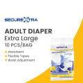 SecureXtra Adult Diaper Extra Large (XL) 10 Pcs. 