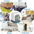 Portable Mini Desktop Air Conditioner USB Small Fan Cooling Humidifier Aromatherapy Air Cooler with Ice Water Tank. 