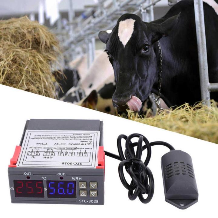 Stc-3028 Digital Temperature Humidity Controller Sensor Probe For Incubator 12 24 220v