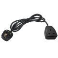 UK 3 Extension Power Cord,IEC UK Male Plug to Female Outlet Socket HongKong Power Cable Extented(UK Plug,0.). 