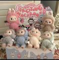 Labubu Plush Figure Keychain ,Pop Mart V.2 Series Sitting Party Labubu, Model Sitting Posture Kawaii Labubu Have a Seat Toy Kids, Labubu Toy , Toys For Kids ,Toy Keychains. 