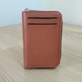 KaiHua PU Leather Men Card Holder Zipper Wallet With 13 Card Slots Casual Blocking Cards Bag. 