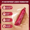 FV Foundation Tube China Red – FV Matte Finish Liquid Foundation 30g, Full Coverage, Long-Lasting, Oil Control, Natural Makeup Look. 